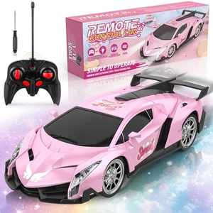 Remote Control Car for Girls, 1:18 Pink RC Cars Toys for Kids Girl Electric V... - Picture 1 of 7