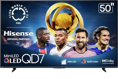 Hisense 50" Class QD7 Series Mini-LED QLED 4K UHD Smart Fire TV 50QD7QF - Image 1 of 4