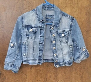 Amethyst Juniors Size Small Jean Cotton Stretch Button Jacket - Picture 1 of 4