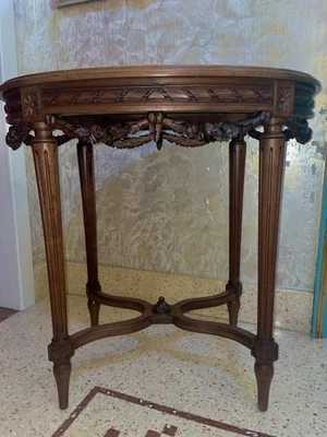 ancienne table basse Louis XVI, 1800 - Photo 1/4