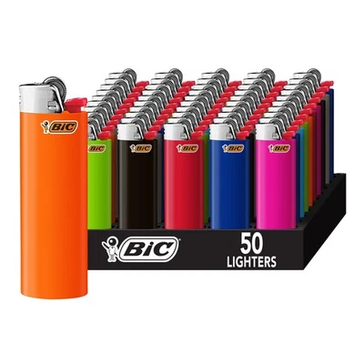 Maxi encendedores de bolsillo BIC Classic, colores surtidos, bandeja de encendedores de 50 unidades Foto 1 de 4