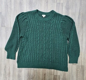 Maglione pullover Crown & Ivy donna taglia 4X verde manica lunga - Foto 1 di 9