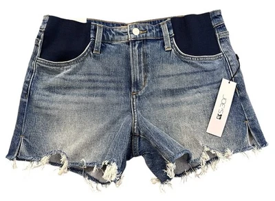 NEW Joe's Jeans The Ozzie Frayed Maternity Denim Jean Shorts Women’s Size 29 - Image 1 of 4