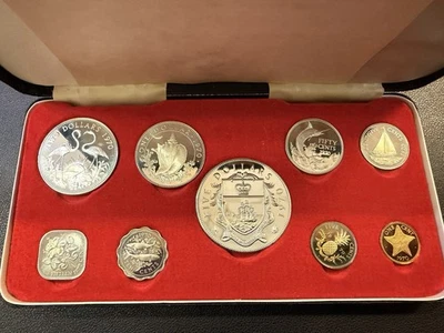 1970 BAHAMAS PROOF SET Franklin Mint COA 2.87 ASW   VIN4!! - Image 1 of 3