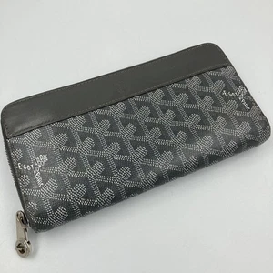 Goyard Matignon GM Zippy Long Wallet Black Gray USED Japan - Picture 1 of 15