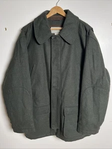 VTG Mens LL BEAN ZIP Wool Nylon Insulated Jacket Coat Men’s XL Green - Picture 1 of 7