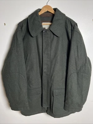 VTG Mens LL BEAN ZIP Wool Nylon Insulated Jacket Coat Men’s XL Green - Image 1 of 4