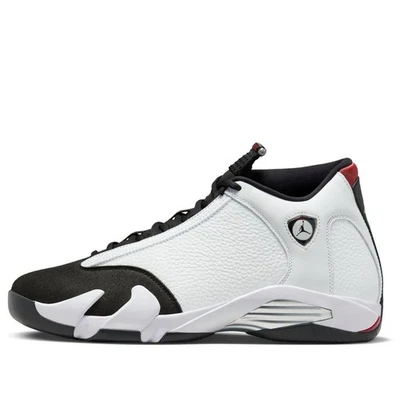 Nike Air Jordan XIV 14 retrô tamanho 7.5 biqueira preta branca Varsity vermelha 487471-160 B - Imagem 1 de 4