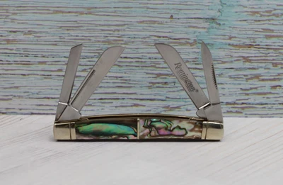 REMINGTON Collector Series 4 Blade Congress Cigar Band Genuine Abalone Handle - Image 1 of 4