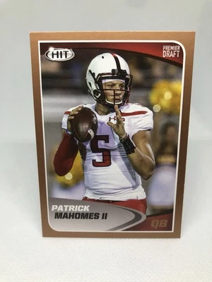 2017 Sage Hit Gold #5 Patrick Mahomes Rookie Chiefs Premier Draft Card - Image 1 of 4
