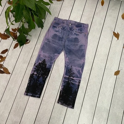 Jeans Levi's Reelaborados Personalizados 31x32 Streetwear 1 de 1 únicos Mystery Forest Foto 1 de 4