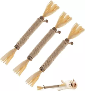 3 PCS Natural Silvervine Sticks Cat Toy, Catnip Dental Toy for Kitten Teeth - Picture 1 of 7