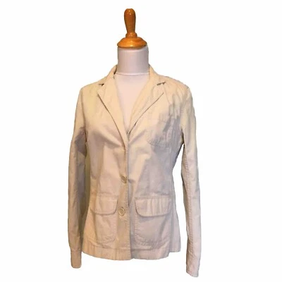 Abrigo GAP Off White Marfil Guisante Primavera Verano Chaqueta Ligera 100% Algodón Mediano M Foto 1 de 4
