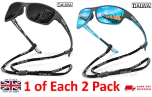 Daiwa Polarized Sunglasses Driving Fishing Running Hiking Unisex X 2 UK - Picture 1 of 6