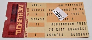 Paul Young Chicago Auditorium Theatre 14. März 1987 70 E. Congress Ticket Stub - Bild 1 von 2