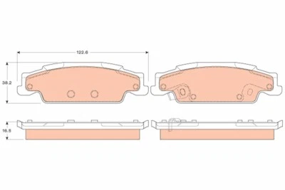 TRW GDB4453 brake pad set, disc brake for Cadillac, Cadillac (SGM) - Image 1 of 3