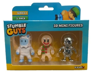 Stumble Guys Series 1 3D Mini Figures 3-pack Frost Yeti Gingerbread Hatchling - Picture 1 of 2