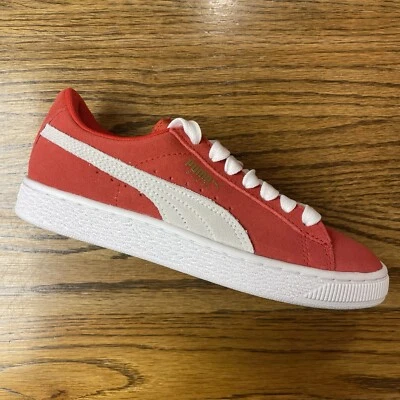 Puma Gamuza Con Cordones Jóvenes Niños Rojo Tenis Zapatos Informales 355110-03 Talla 5 NUEVO Foto 1 de 4