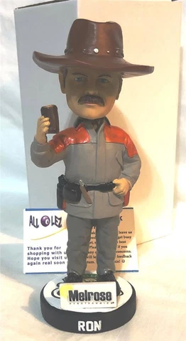 2019 KANE COUNTY COUGARS RON SWANSON "PARKS & REC" OFFERMAN SGA BOBBLEHEAD ~ NIB Cover
