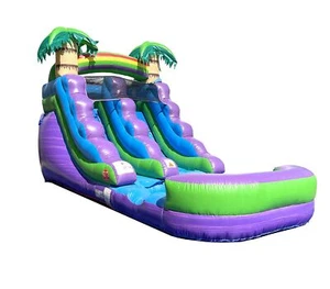 Pogo Inflatable Bouncer Pool Water Slides Commercial Purple 12' Slide For Kids - Picture 1 of 10