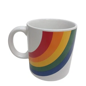 Vintage Rainbow Ceramic Coffee Mug Made In Korea Pride FTD Stranger Things - Picture 1 of 5