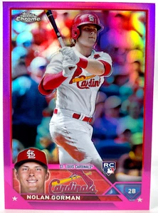 NOLAN GORMAN 2023 Topps Chrome Baseball Pink Refractor Rookie RC - Picture 1 of 3