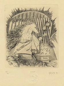 Limited Edition Ex libris Bookplate by Danuta Pisarek-Dassara, Poland - Picture 1 of 1