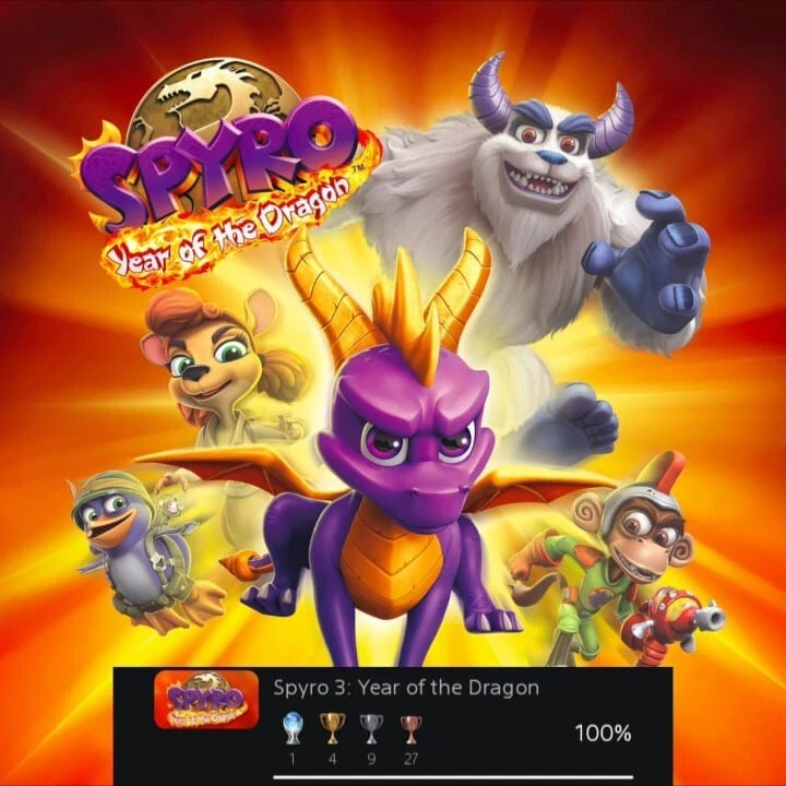 Platinum Trophy Service Spyro 3: Year of the Dragon PS4 - Image 1 of 1