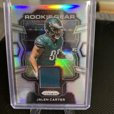 2023 Panini Prizm Jalen Carter Rookie Gear Patch Silver Prizm RC #RG-JC Eagles - Image 1 of 2