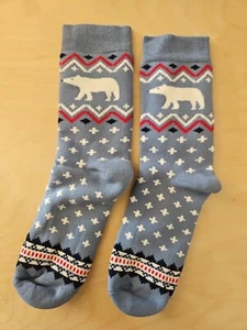 NEU MIT ETIKETT HANNA ANDERSSON EISBÄR ERWACHSENE UNISEX FAMILIE PASSENDE WEICHE STRICKSOCKEN XS/S - Bild 1 von 5