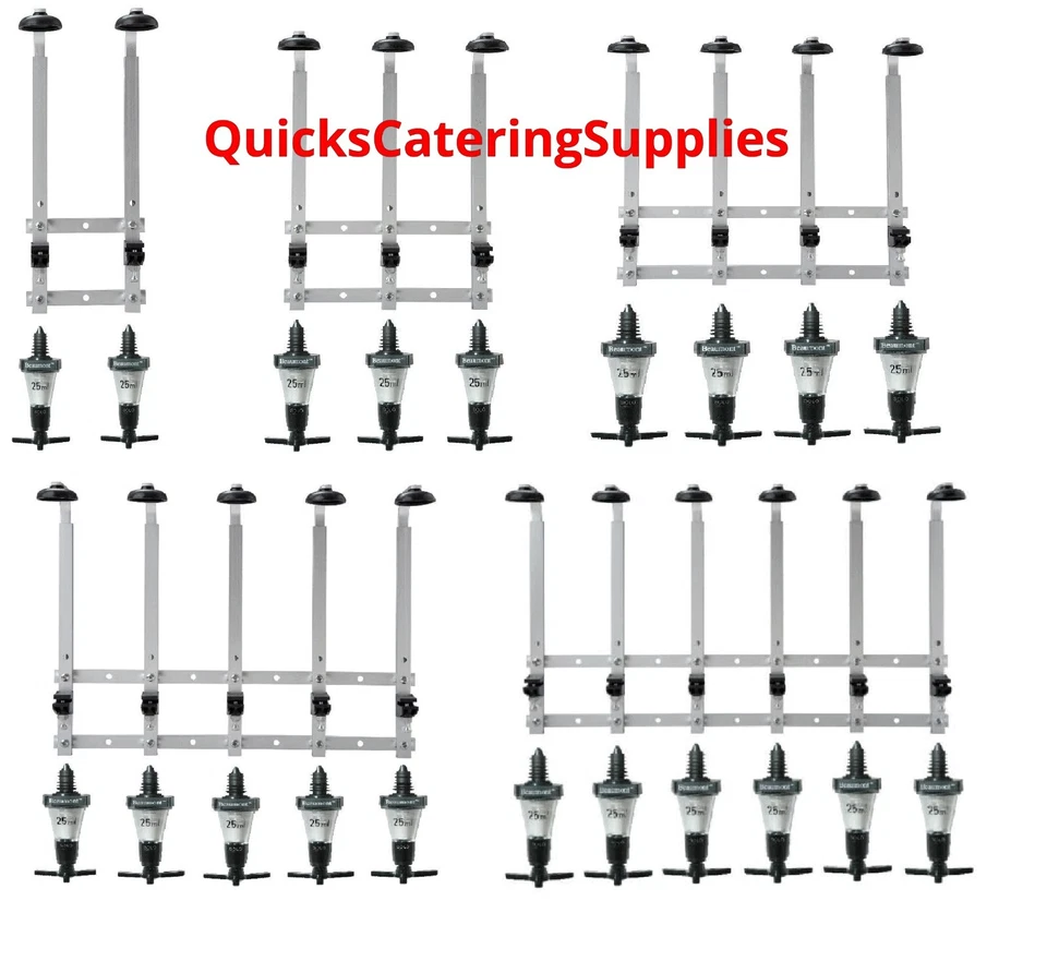Optic Bottle Rack Wall Mounted Bracket Beaumont Spirit Measure Dispensers Bar