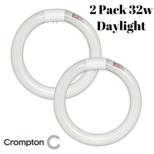 2 Pack 32W T9 Circular Fluorescent Tubes Lamps 6000K Cool Dayligh... - Picture 1 of 2