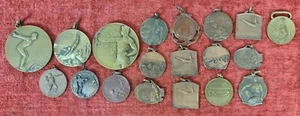 COLLECTION OF 19 SPORTS MEDALS. BRONZE AND COPPER. 1915/1925. - Picture 1 of 1