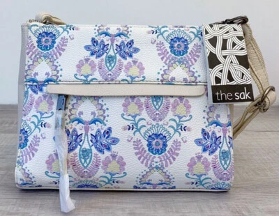 Bolso Bandolera de Hombro The SAK Alameda Crema Guijarro Imitación Cuero Estampado Floral Foto 1 de 3