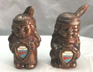 Juego de salero y pimentero nativo americano de bronce recuerdo, Gran Cañón - Imagen 1 de 6
