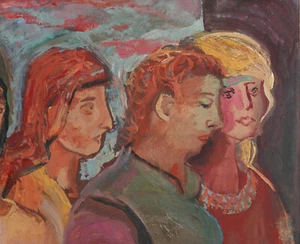 Dimitar Kotsev (1954 -) Abstract figural composition 1995 - Picture 1 of 10