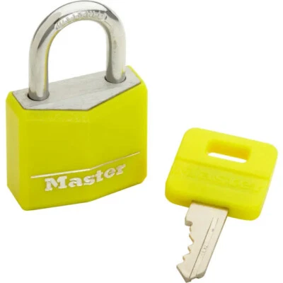 MASTER LOCK 9131EURDCOL - Cadenas à clé de couleur jaune - Sécurité niveau 4 - Photo 1/4