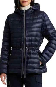 NWT Ralph Lauren hooded down puffer women's jacket - dark navy M - Picture 1 of 3