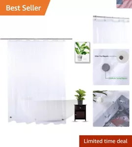 Elegant Clear Shower Liner 70x74" with Rustproof Grommets for Stylish Bathrooms - Picture 1 of 8