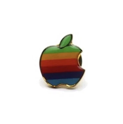 Vintage Apple Computer „Rainbow“ logo pin Mac macintosh - Bild 1 von 3