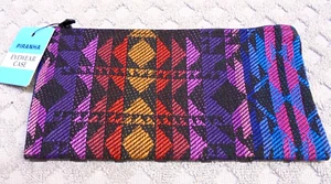 Piranha Eyewear Case Red Blue Pink Tapestry Cloth Glasses - Picture 1 of 3