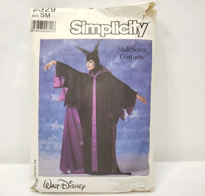 Simplicity Maleficent Costume Pattern 8329 Misses Size SM Cut Disney Cosplay - Image 1 of 4