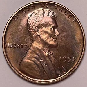 1951 Lincoln Wheat Cent Proof PF Coin #20938 - Picture 1 of 3