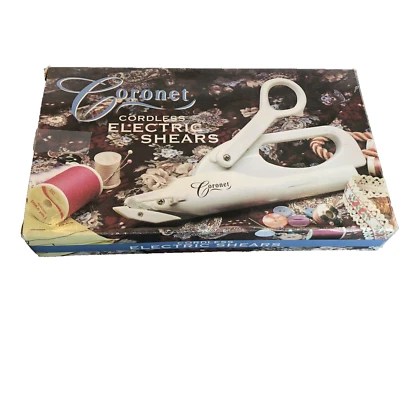 Coronet Cordless Electric Shears White Uses 2 AA Batteries Vintage - Image 1 of 4