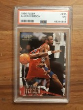 1996 FLEER  ALLEN IVERSON RC  #235 PSA 7 NEAR MINT