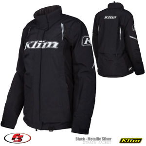 NEW KLIM Strata Gore-tex Women's Snowmobile Jacket MD LG XL 2X Black/Meta Silver