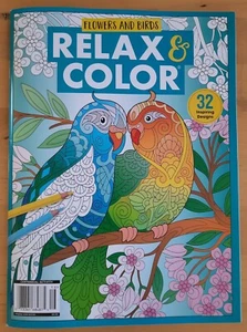 Relax & Color - Color by Number Magazine - Flowers and Birds 32 Inspiring Design - Picture 1 of 1