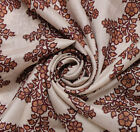 Sushila+Vintage+Cream+Saree+100%25+Pure+Silk+Printed+Floral+Soft+Craft+Fabric