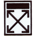 Crossing Arrows Box Logo Iron On Patch