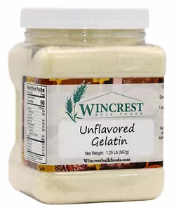 WinCrest Unflavored Gelatin - 1.25 Lb Tub - Free Expedited Shipping! - Picture 1 of 5